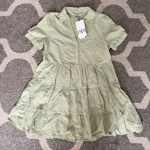 ZARA LINEN BLEND TIERED DRESS - NWT✨ women’s dress thumbnail 2