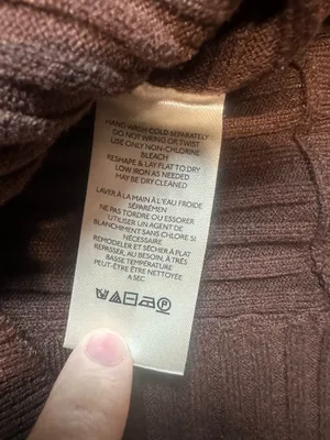 Free People Women’s Large Brown Ribbed Knit Sweater Dolman Balloon Sleeve Boho thumbnail 6