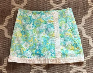 Lilly Pulitzer Pansy Skort lagoon Green wave rider women’s size 6 thumbnail 1