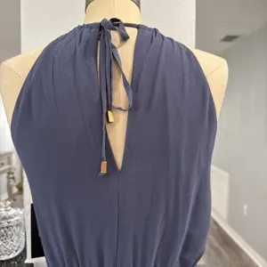 Lulus Halter Neck Blue Maxi Gown Formal Dress Evening Prom Party Dress Large thumbnail 7