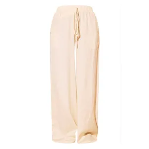 NWT Pretty Little Thing Tall Stone Linen Extreme Wide Leg Pants Trousers Medium thumbnail 2