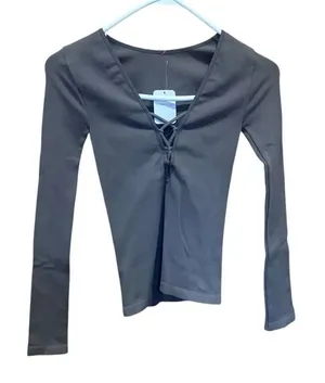 Intimately Free People Carbon Seamless Long Sleeve Top XS/S NEW #779 thumbnail 1