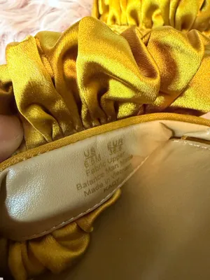 Sam Edelman Kady Ruffle Sandals Heels Gold Size 6,5 thumbnail 4