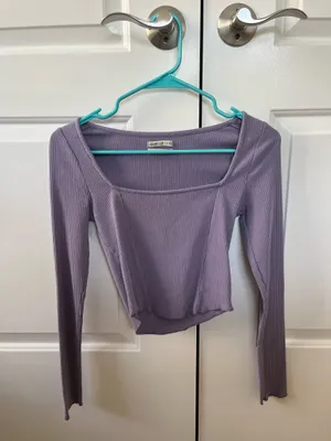 Urban Outfitters Light Purple Box Neck Top thumbnail 1