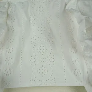 Madewell Eyelet Ruffle Mini‎ Dress 8 White Cutout Cotton Summer Boho Romantic thumbnail 14