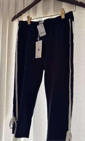 Free People Navy Capris with White Side Stripes thumbnail 1