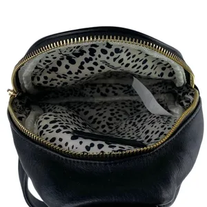 Anthropologie Mali + Lili Gwen Black Faux Leather Vegan Sherpa Sling Bag Handbag thumbnail 5