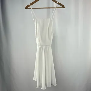 Lulus Letter of Love Backless‎ Skater Dress in White Size Medium thumbnail 5