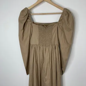 Reformation Luce Long Sleeve Stretch Khaki Midi Dress Womens 0 thumbnail 11