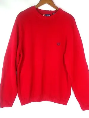 Ralph Lauren Chaps Red Pullover Sweater L thumbnail 1