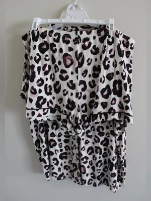 Stars Above Leopard Print Pajama Set Size XXL thumbnail 3