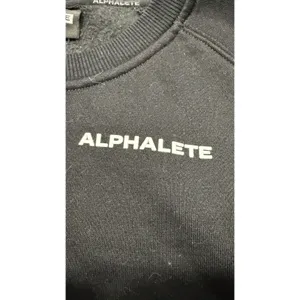 Alphalete Women Black Cropped Sweatshirt Logo Raglan Fleece XS 4707 thumbnail 3