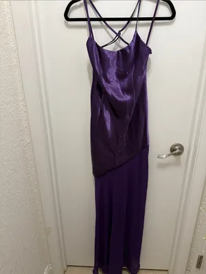 Runaway The Label Purple Satin Maxi Dress thumbnail 2