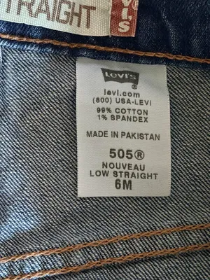 Levi's 505 Nouveau Low Straight Jeans Size 6M thumbnail 3