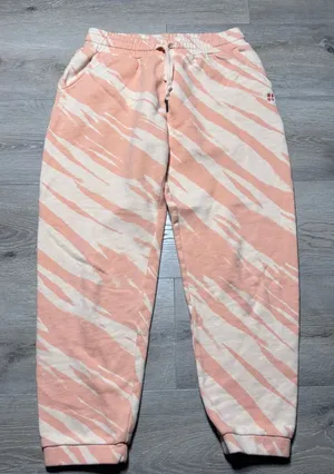 Sweaty‎ Betty London Peach Cream Tiger Stripe Essential Jogger Sweatpants Medium thumbnail 1