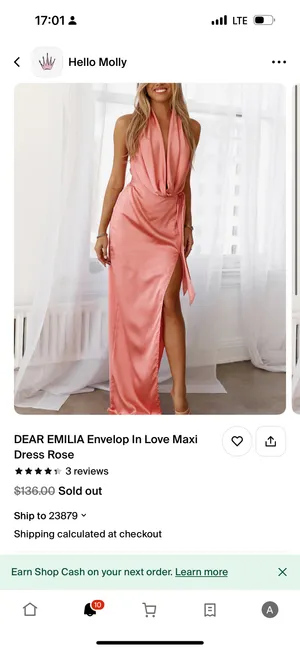 Hello Molly DEAR EMILIA Envelop In Love Maxi Dress Rose thumbnail 1