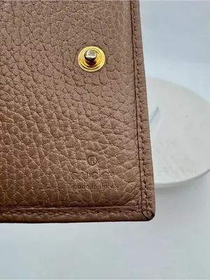 GUCCI GG Marmont dusty rose pebbled leather trifold compact Wallet thumbnail 10