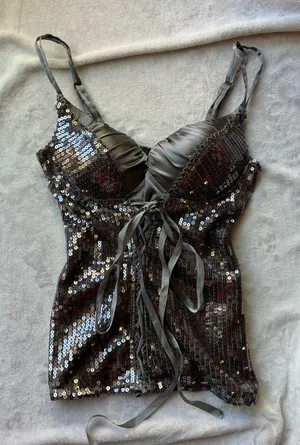 Sequin Strappy Top thumbnail 1