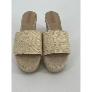 Copper Key Woven Espadrille Wedge Platform Slide Sandals Women 8 Cream Hamptons‎ thumbnail 3