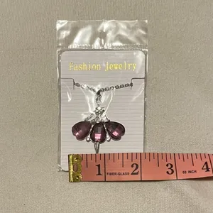 Ballerina Pendant Necklace Purple thumbnail 2