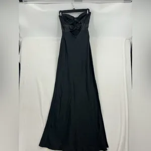 Princess Polly Black Strapless Satin Cutout Gown 661 thumbnail 2