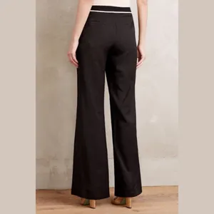 Anthropologie Harlyn Black Kaarin Piped Dress Trousers thumbnail 3