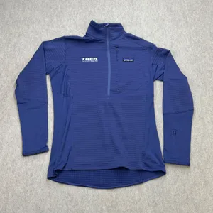 Patagonia R1 Pullover Women Medium Solstice Purple Trek Factory Racing Cycling thumbnail 1