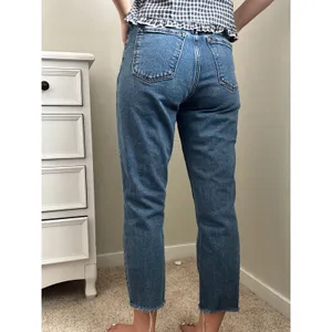 Abercrombie & Fitch‎ Curve Love The Mom Jeans High Rise Button Fly Raw Hem 25 0S thumbnail 2