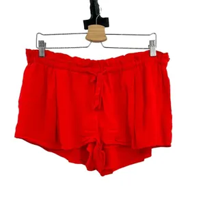 Aritzia Wilfred Montrouge‎ Flowy Crepe Shorts Red Size Large thumbnail 2