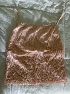 Pink heart lace cami Size M thumbnail 9