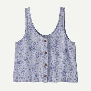 Patagonia Womens Garden Island Top Wildflower Purple Floral Tank Medium NWT thumbnail 3