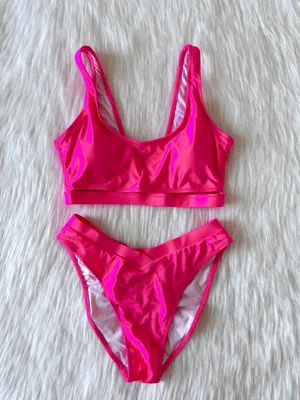 NWOT Pink  Bikini Set thumbnail 1