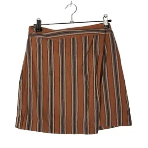 Boutique‎ Storia Orange Stripe Wrap Mini Skirt S thumbnail 2