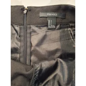 Forever 21 Black Asymmetrical Skort Size Large Faux Wrap Mini Shorts Skirt thumbnail 6