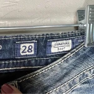Miss Me Bootcut Western Thick‎ Stitch Flap Pocket Embellished Denim Jeans thumbnail 8