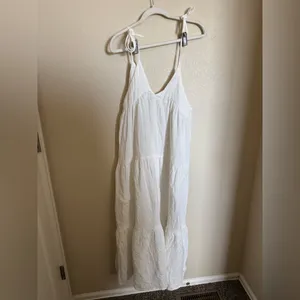 Jacquie the Label Flowy Boho Maxi Dress Sz S Strappy Tiered‎ Gauze Beach NEW thumbnail 6