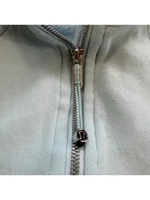Lululemon Scuba Half Zip Hoodie XS/S Light Blue Cropped thumbnail 8
