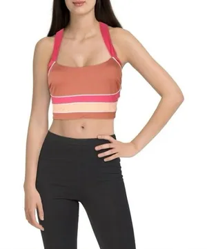 Free People FP Movement In It To Win It sports bra in pink/peach thumbnail 1
