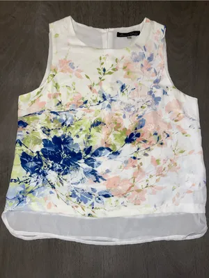 Rose + Olive Women's Floral Tank Top Blouse thumbnail 1