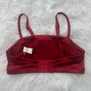 Aerie Satin Stretch Bandeau Sundried Size Small thumbnail 4