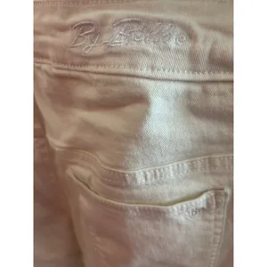 By Billie Womens White Denim Crop Jeans Raw Hem Straight Leg Size 32 L thumbnail 7