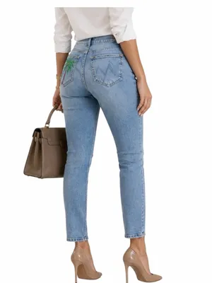 MOTHER High waisted Looker ankle fray jeans size 26 thumbnail 2