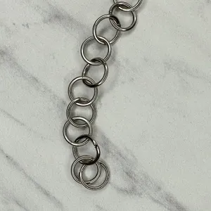 Chunky Blue Studded Concho Silver Chain Belt XS/Small (XS/S) Western Statement ✨ thumbnail 10
