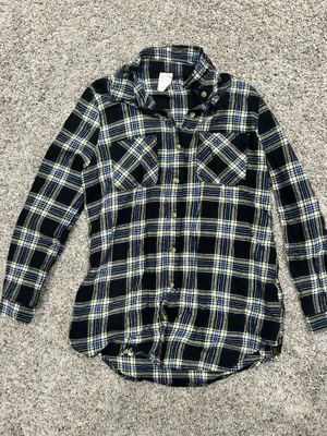 No Boundaries Black, Blue, and Yellow Flannel thumbnail 1