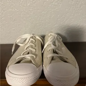 Converse Gold and White Women's Sneakers thumbnail 3