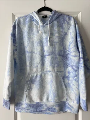 NWOT Blue and white Nike tie-dye hoodie thumbnail 1