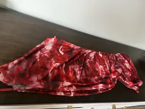 Strapless Red Floral Bodycon Dress thumbnail 3
