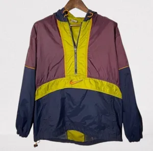Vintage 90's Y2K Nike White Label Colorblock Windbreaker Hoodie Large thumbnail 1
