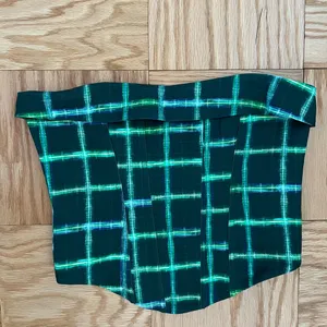 White Fox Boutique Bustier Top Green Plaid thumbnail 5