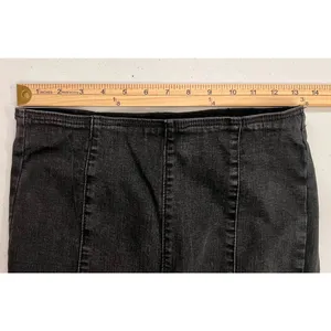 We The Free People Flare Jean Size 26 Black Denim Bell Bottom Stretch Pull On‎ thumbnail 7